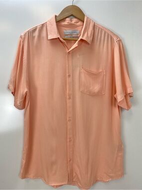 Cotton On Men Peach Short Sleeve Button-Down Shirt